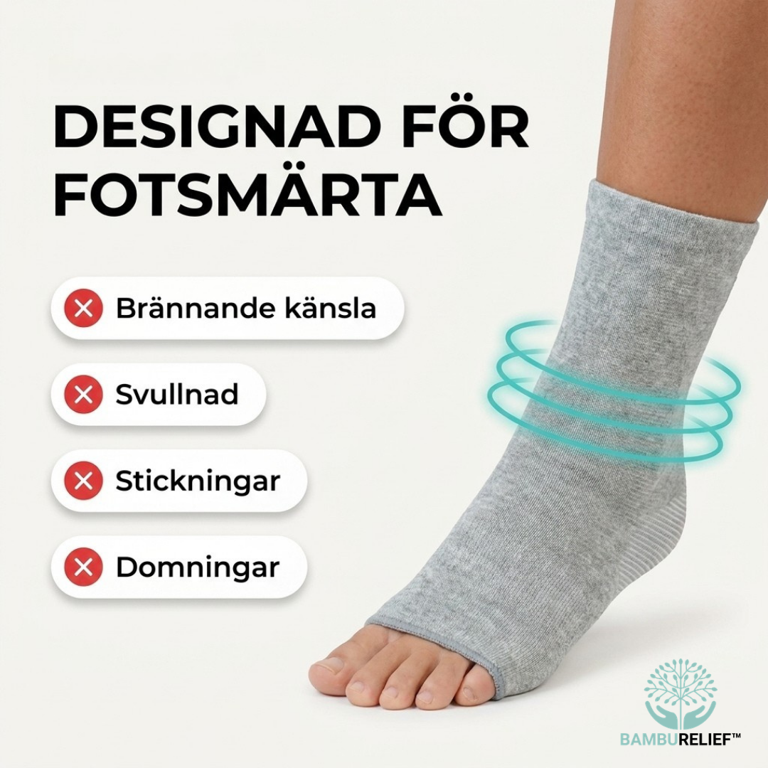 BambuRelief™ Stödstrumpa - Naturligt stöd för ömma fötter